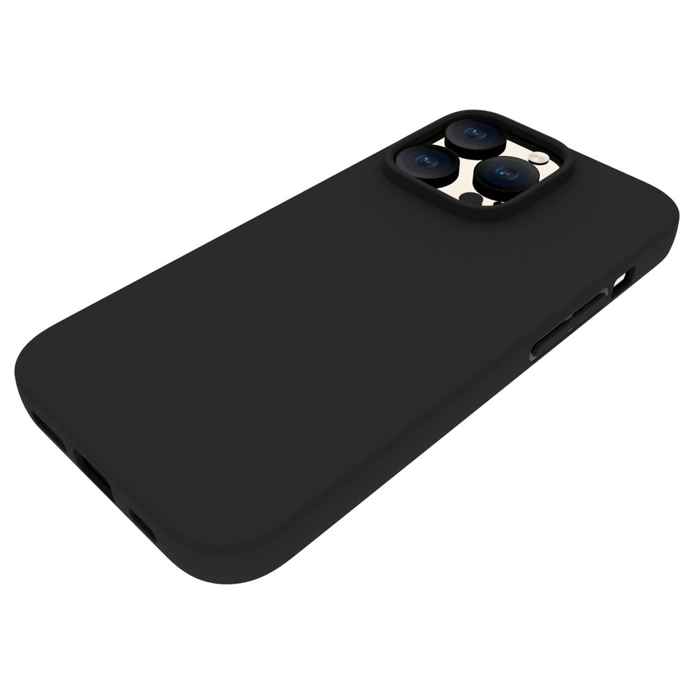 iPhone 15 Pro Mobilcover i TPU, Sort
