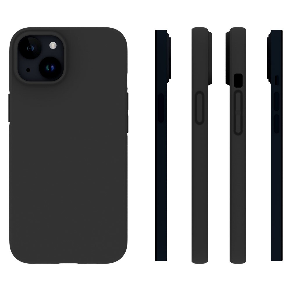iPhone 15 Mobilcover i TPU, Sort