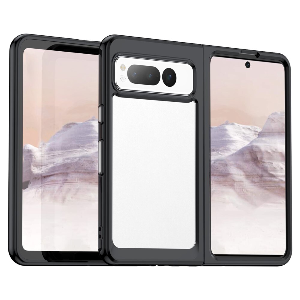 Google Pixel Fold Crystal Hybrid-cover, Sort