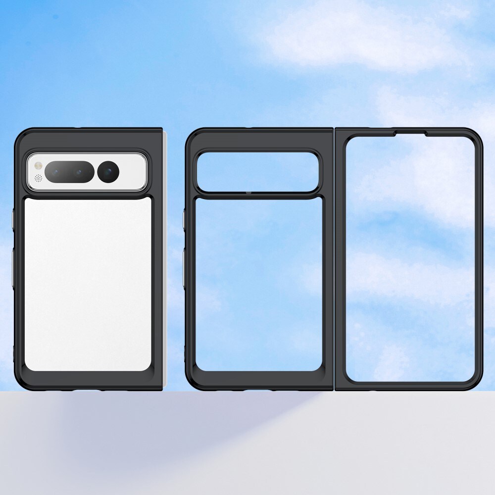 Google Pixel Fold Crystal Hybrid-cover, Sort
