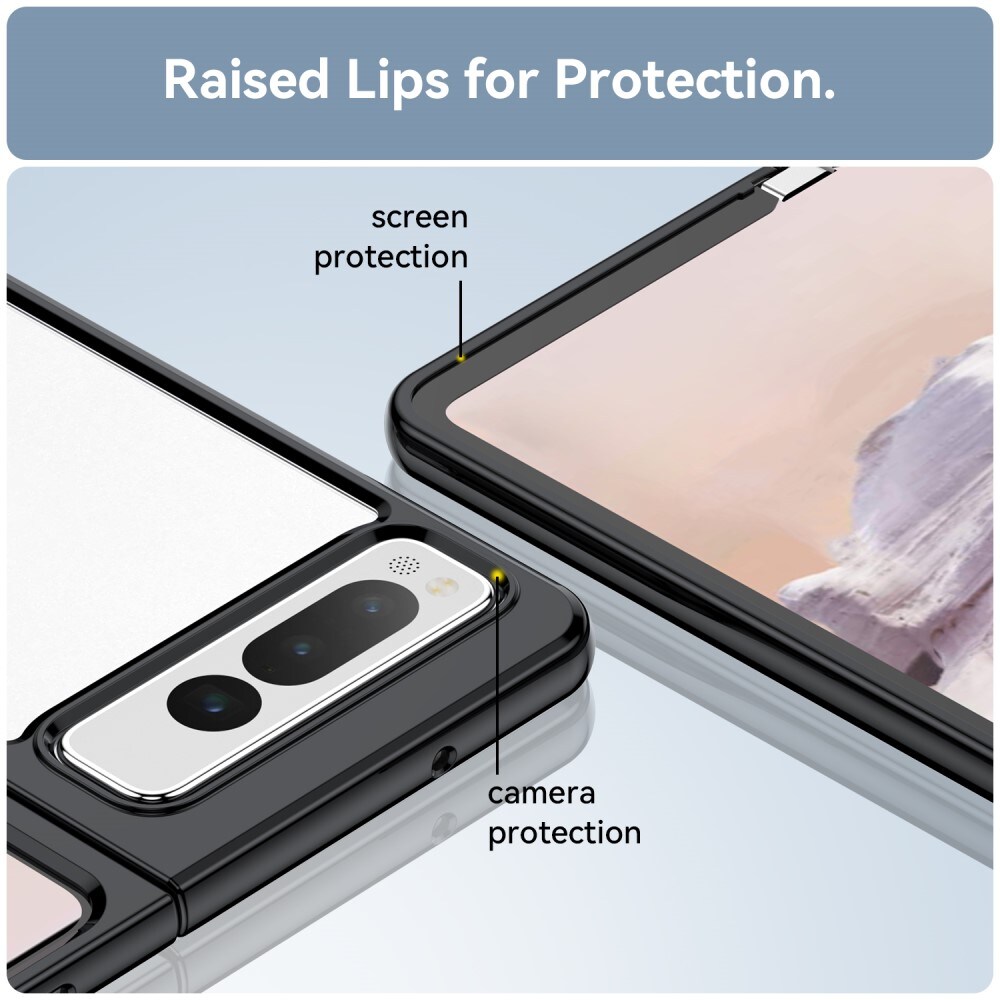 Google Pixel Fold Crystal Hybrid-cover, Sort