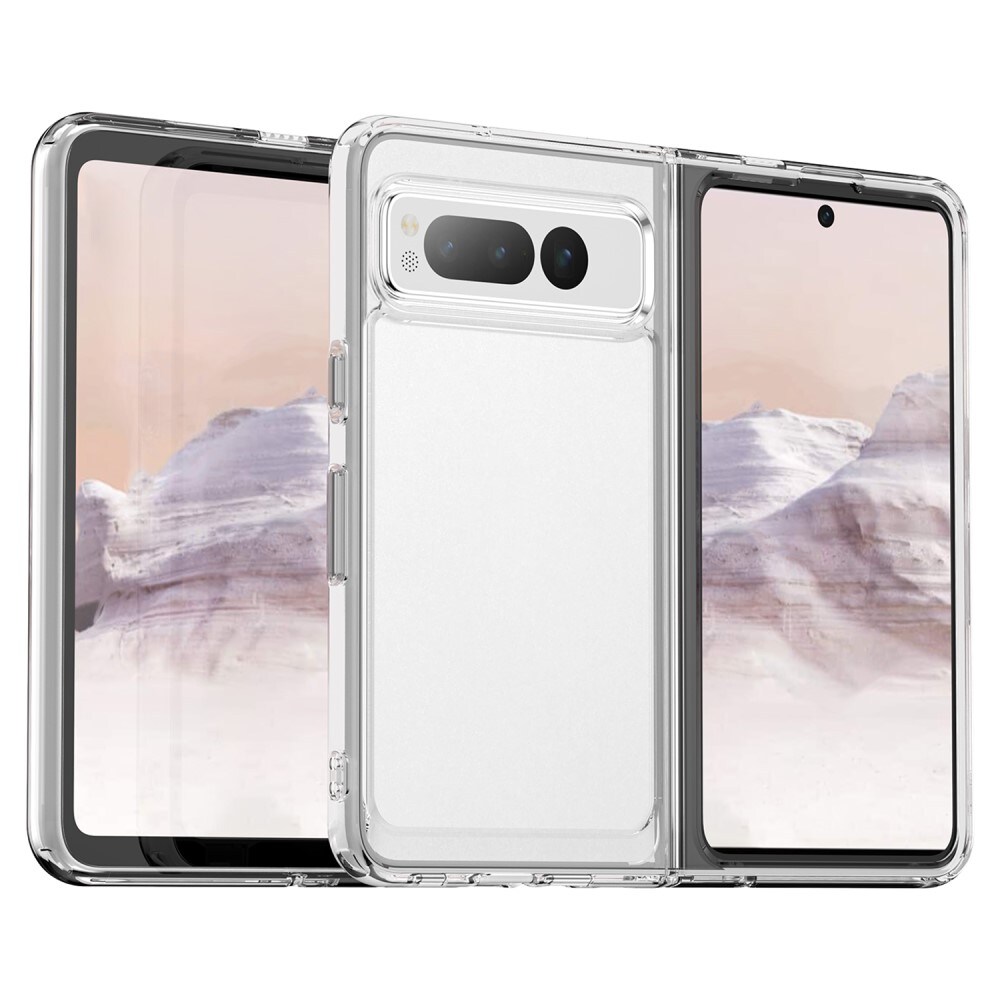 Google Pixel Fold Crystal Hybrid-cover, Gennemsigtig