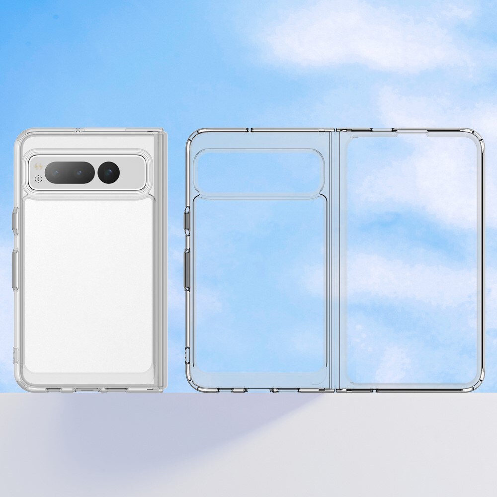 Google Pixel Fold Crystal Hybrid-cover, Gennemsigtig
