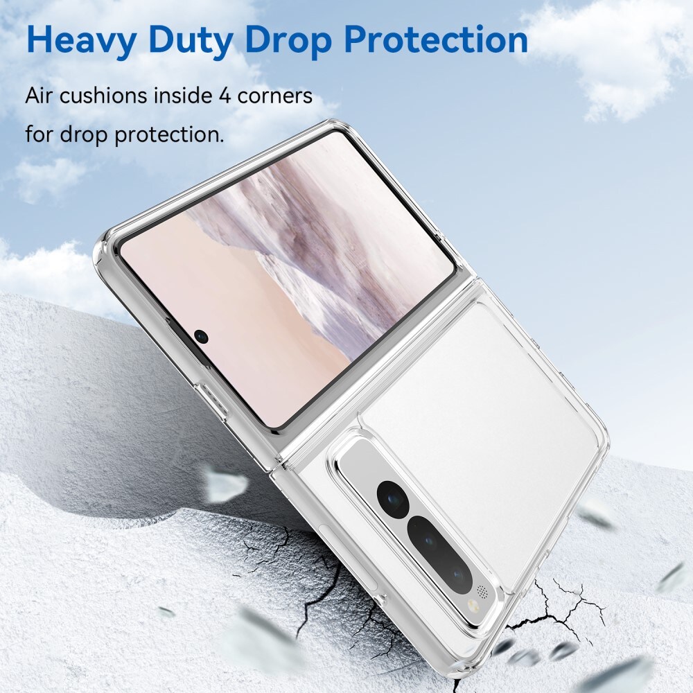 Google Pixel Fold Crystal Hybrid-cover, Gennemsigtig