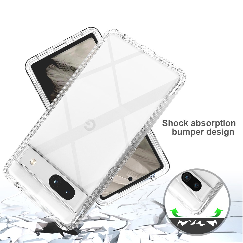 Google Pixel 7a Mobilcover Full Protection, Gennemsigtig