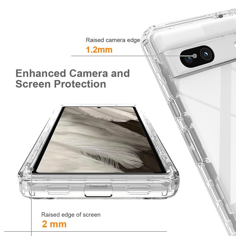 Google Pixel 7a Mobilcover Full Protection, Gennemsigtig