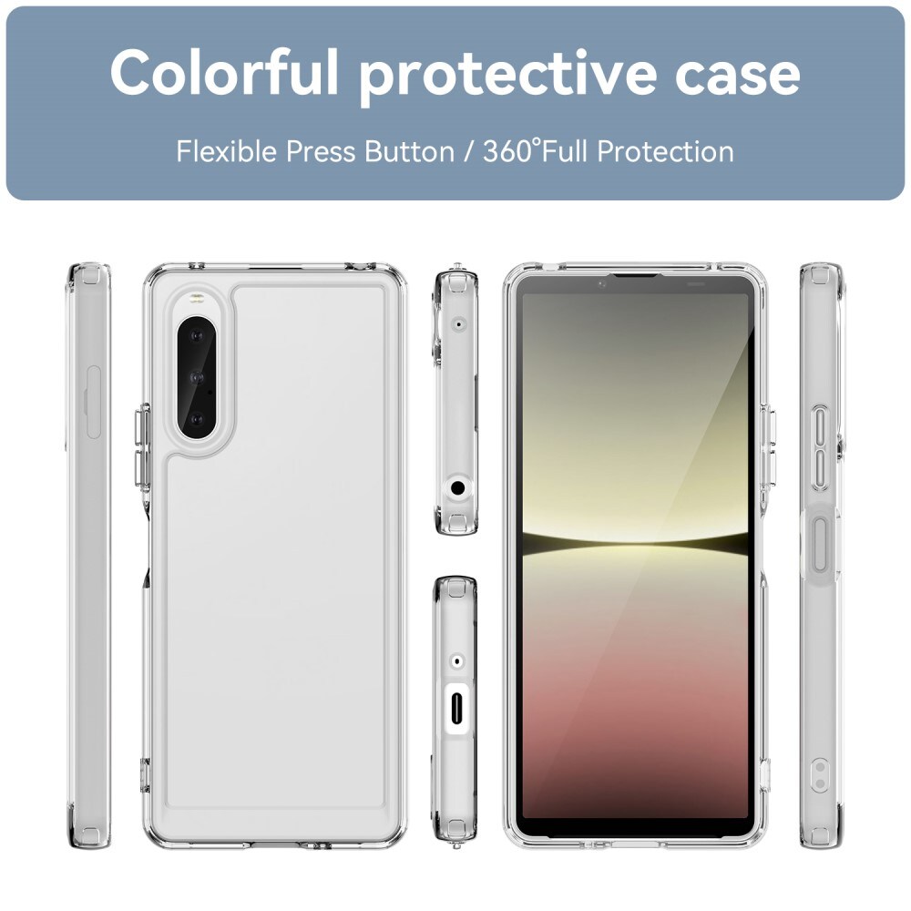 Sony Xperia 10 V Crystal Hybrid-cover, Gennemsigtig