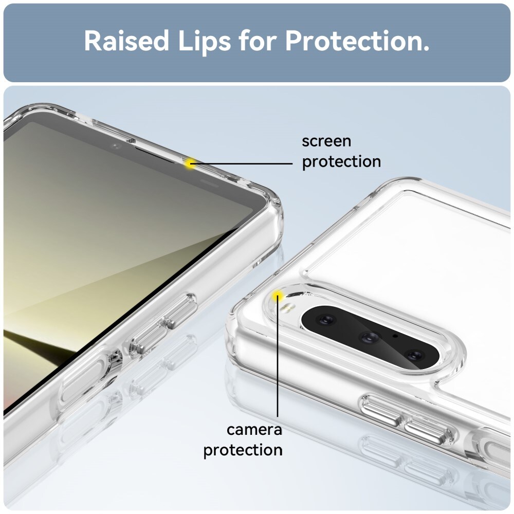 Sony Xperia 10 V Crystal Hybrid-cover, Gennemsigtig
