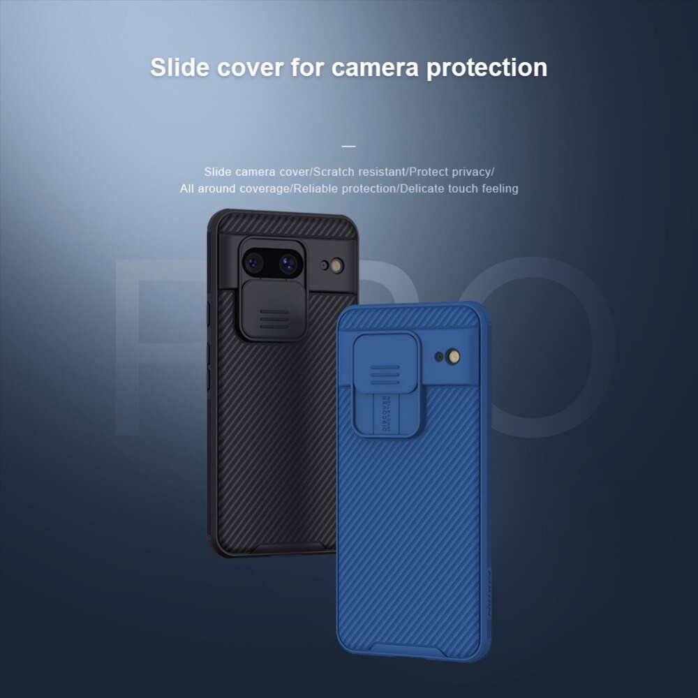 Google Pixel 8 Cover med kamerabeskyttelse - CamShield, Sort