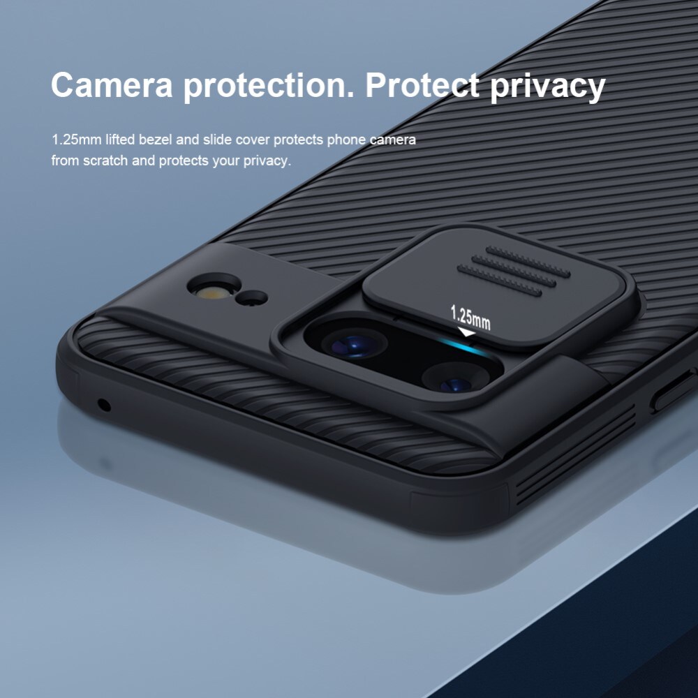 Google Pixel 8 Cover med kamerabeskyttelse - CamShield, Sort