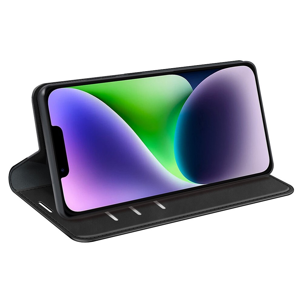 iPhone 15 Slankt etui med kortholder, Sort