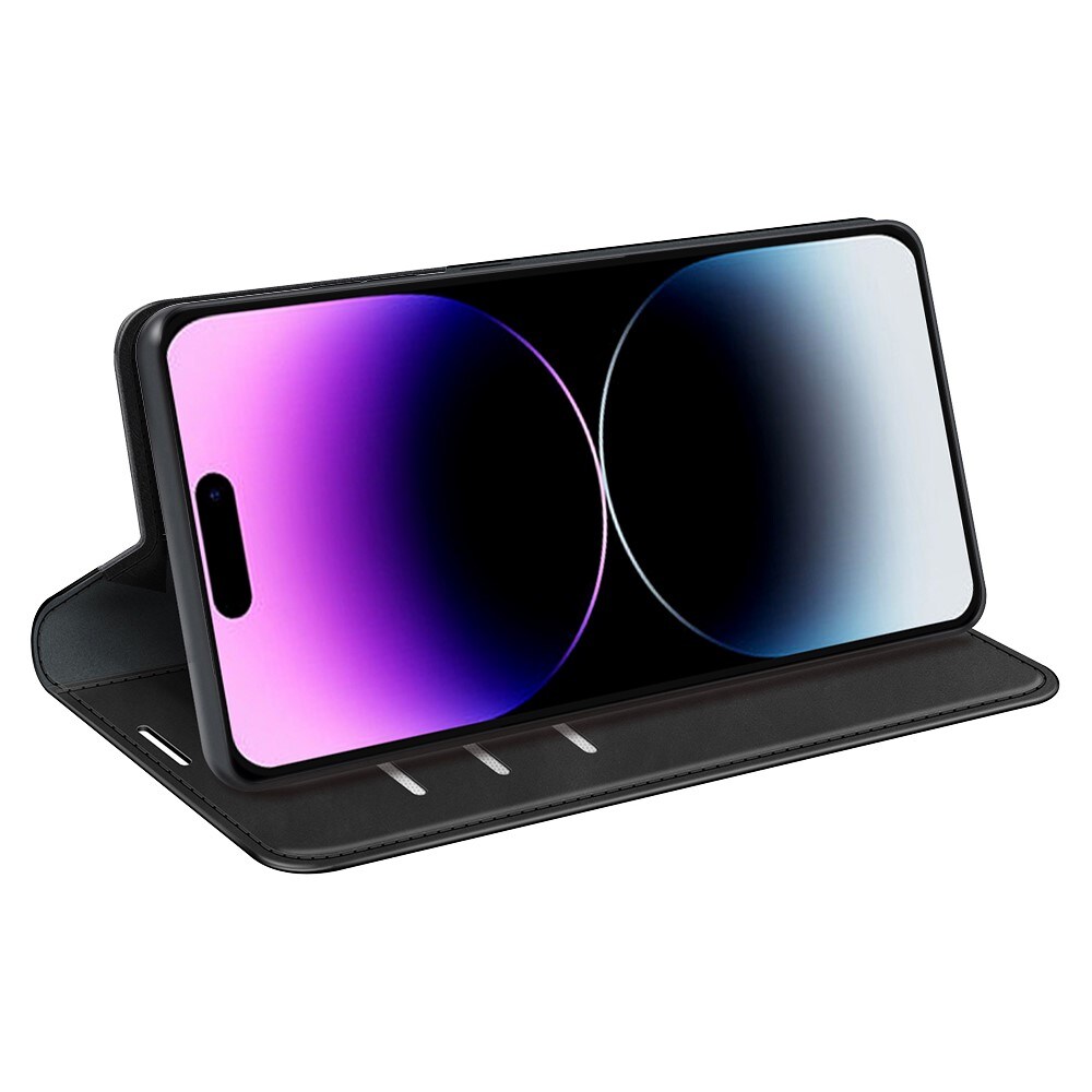 iPhone 15 Pro Max Slankt etui med kortholder, Sort