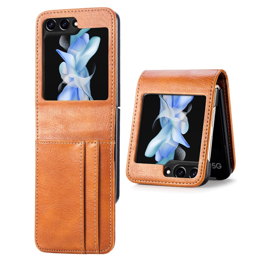 Samsung Galaxy Z Flip 5 Enkelt mobiletui, Brun