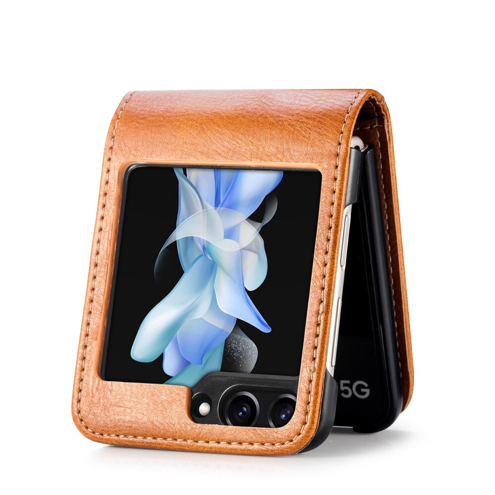 Samsung Galaxy Z Flip 5 Enkelt mobiletui, Brun