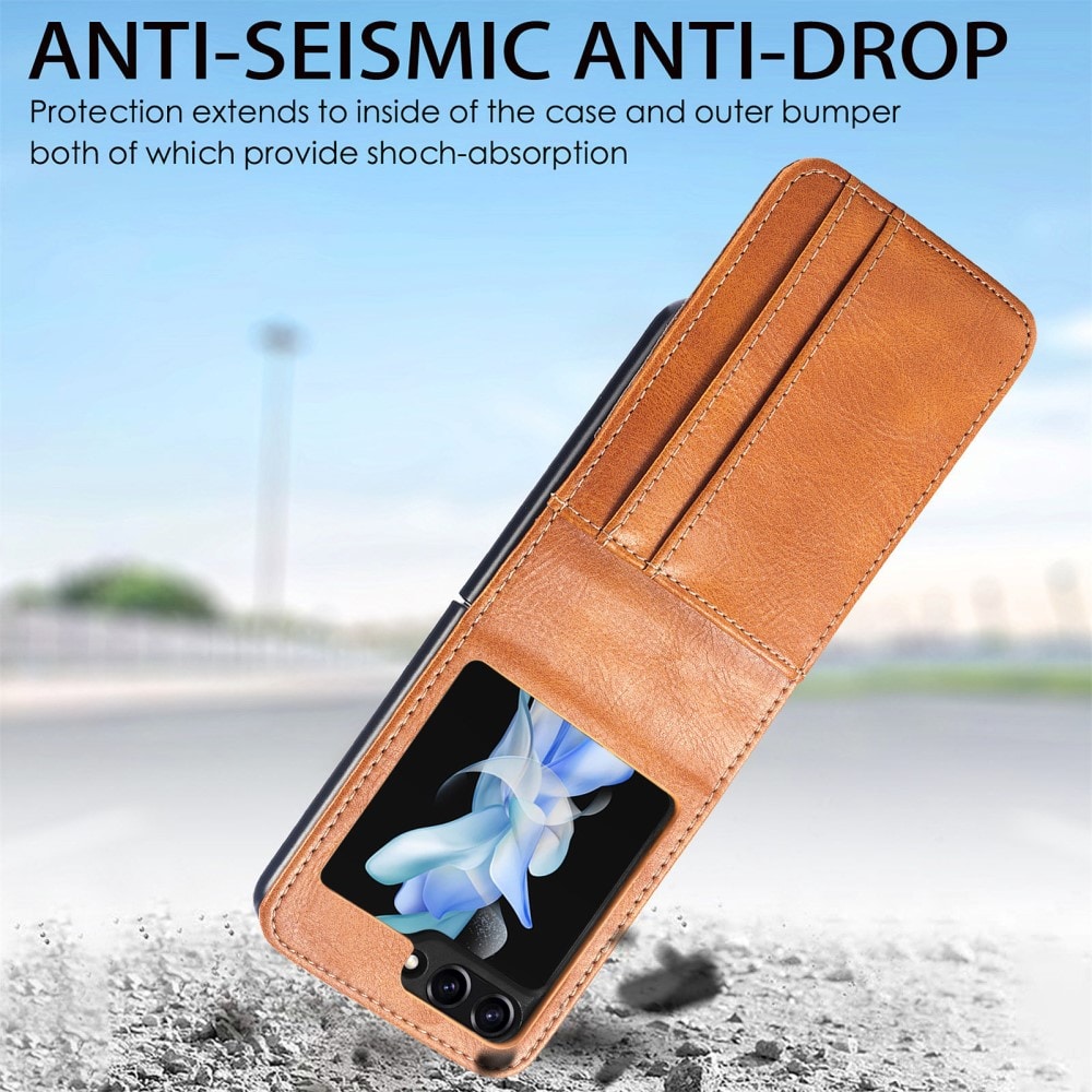 Samsung Galaxy Z Flip 5 Enkelt mobiletui, Brun