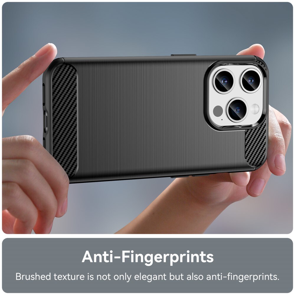 iPhone 15 Pro TPU-cover Brushed, Sort