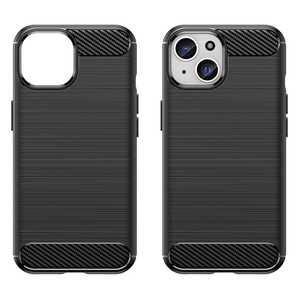 iPhone 15 Plus TPU-cover Brushed, Sort