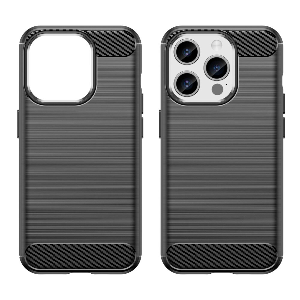 iPhone 15 Pro Max TPU-cover Brushed, Sort