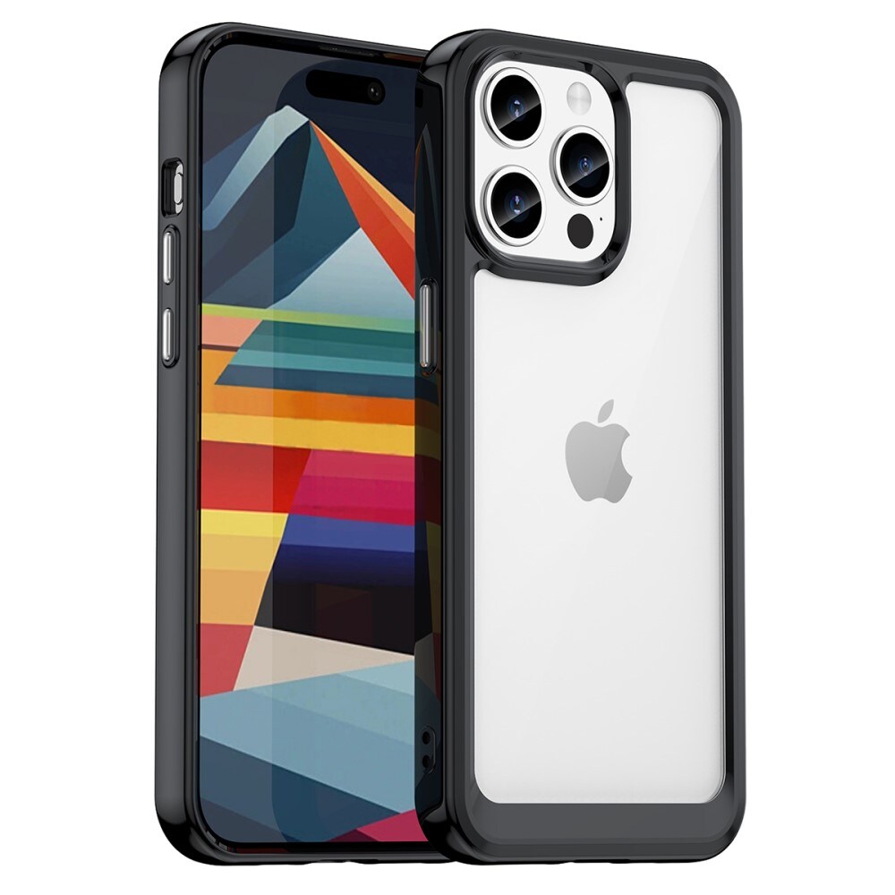 iPhone 15 Pro Max Crystal Hybrid-cover, Sort