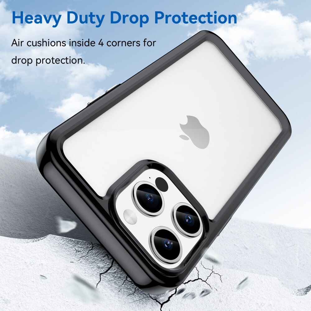 iPhone 15 Pro Max Crystal Hybrid-cover, Sort