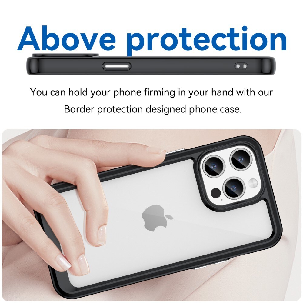 iPhone 15 Pro Max Crystal Hybrid-cover, Sort
