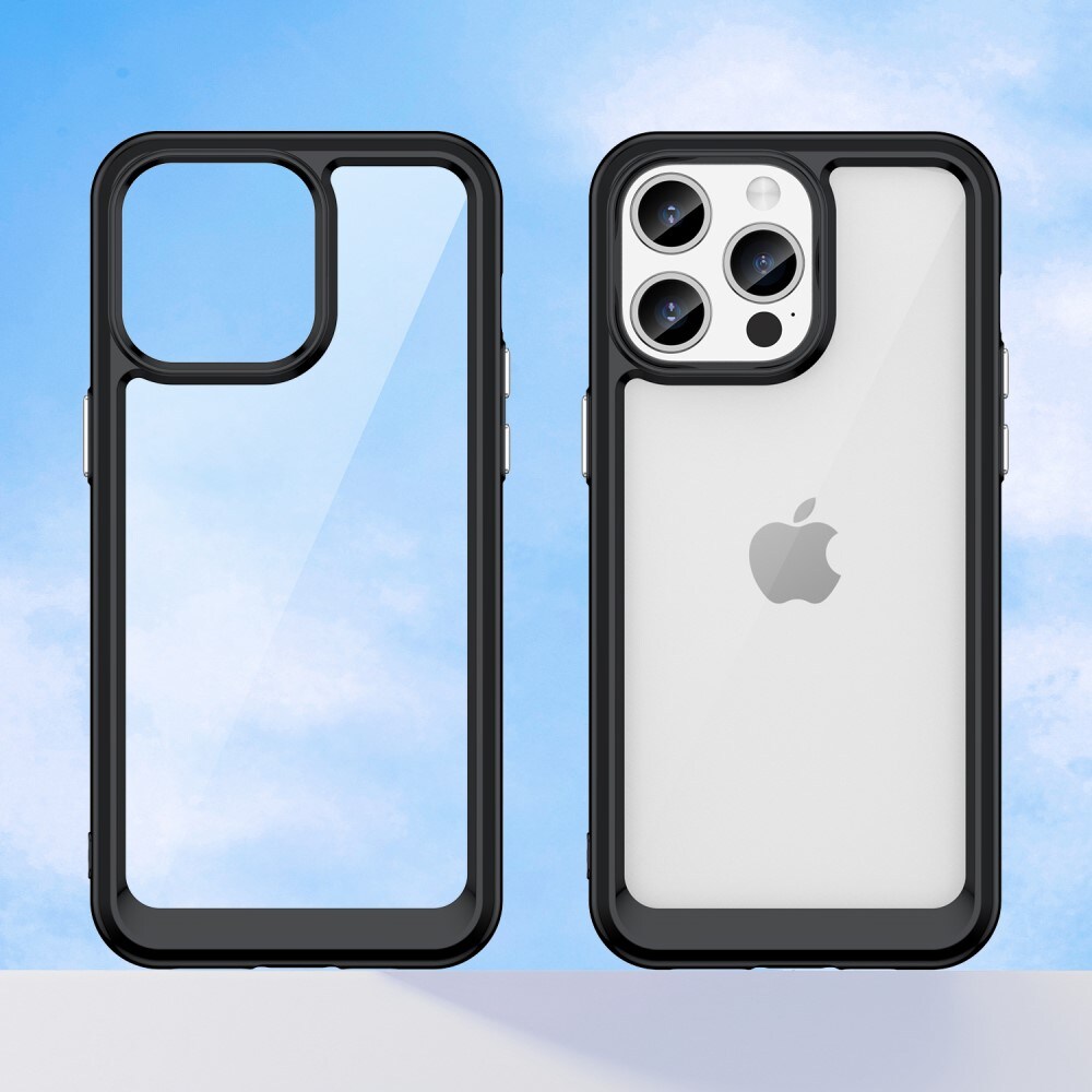 iPhone 15 Pro Max Crystal Hybrid-cover, Sort
