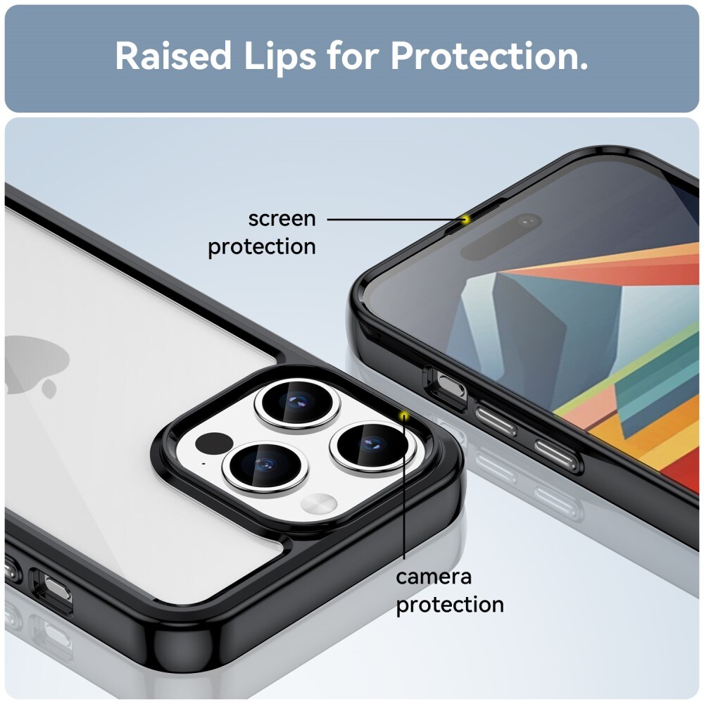iPhone 15 Pro Crystal Hybrid-cover, Sort