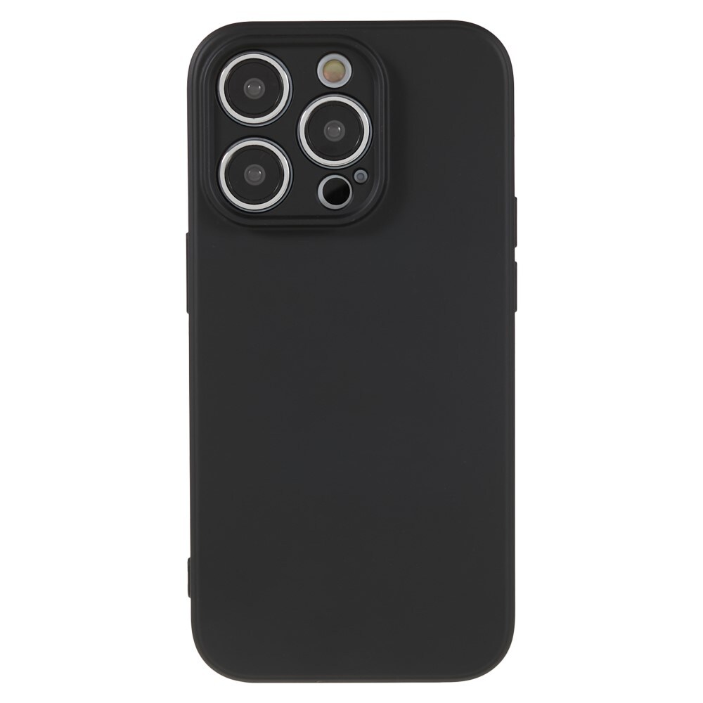 iPhone 15 Pro Mobilcover i TPU, Sort