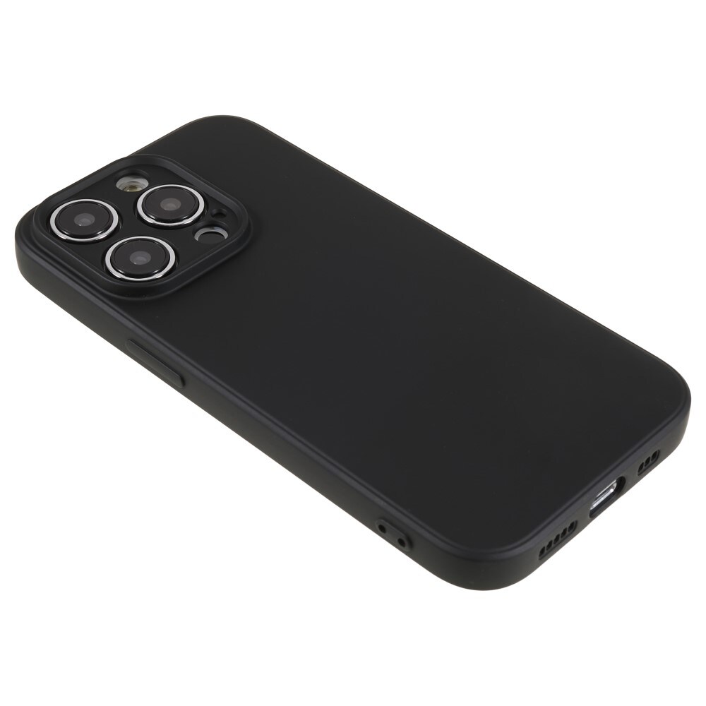 iPhone 15 Pro Mobilcover i TPU, Sort