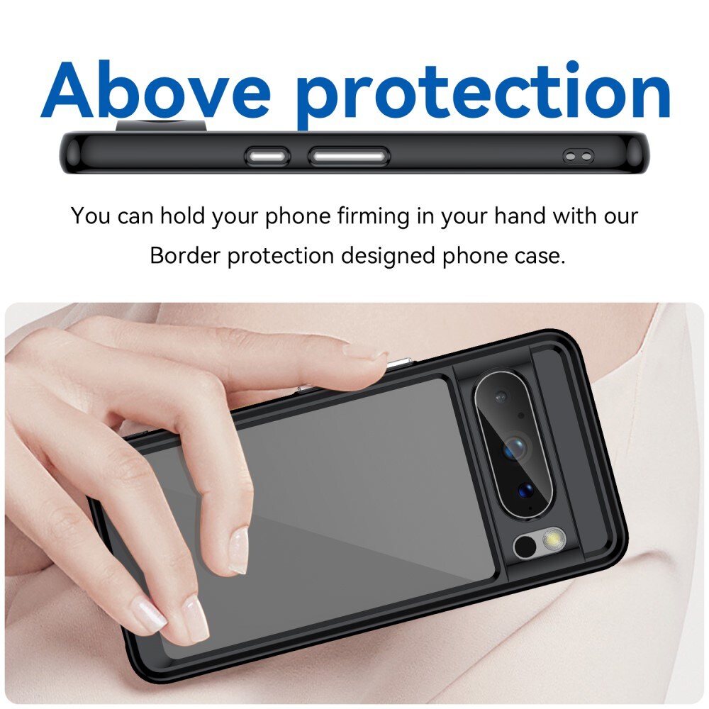 Google Pixel 8 Pro Crystal Hybrid-cover, Sort