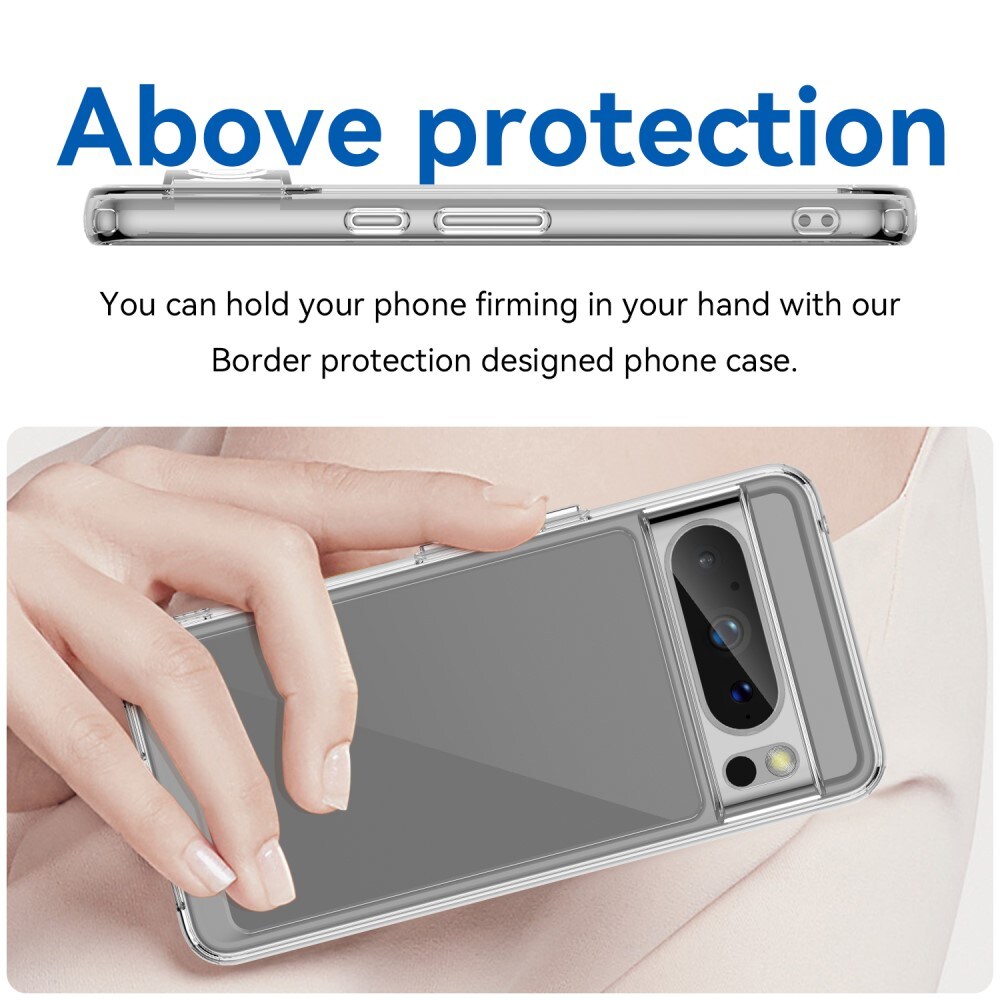 Google Pixel 8 Pro Crystal Hybrid-cover, Gennemsigtig