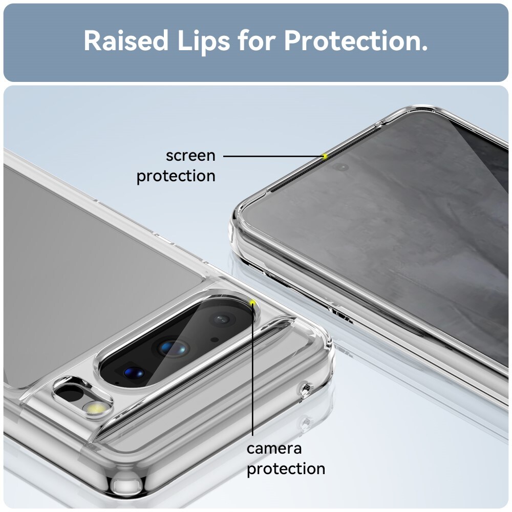Google Pixel 8 Pro Crystal Hybrid-cover, Gennemsigtig