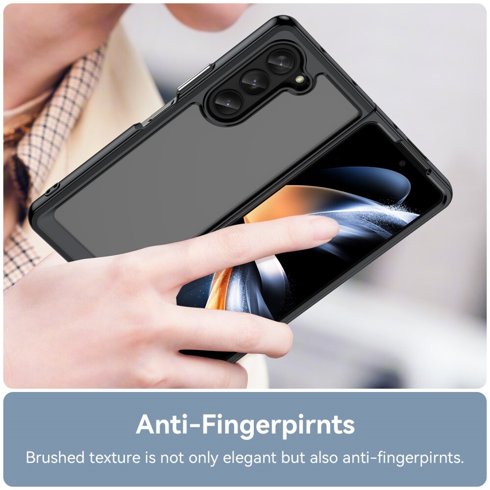 Samsung Galaxy Z Fold 5 Crystal Hybrid-cover, Sort
