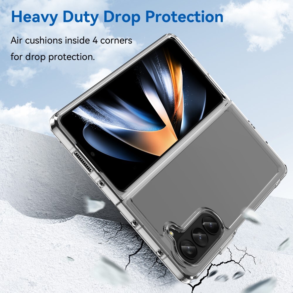 Samsung Galaxy Z Fold 5 Crystal Hybrid-cover, Gennemsigtig