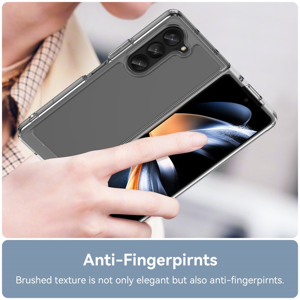 Samsung Galaxy Z Fold 5 Crystal Hybrid-cover, Gennemsigtig