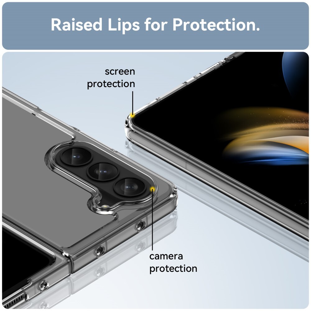 Samsung Galaxy Z Fold 5 Crystal Hybrid-cover, Gennemsigtig