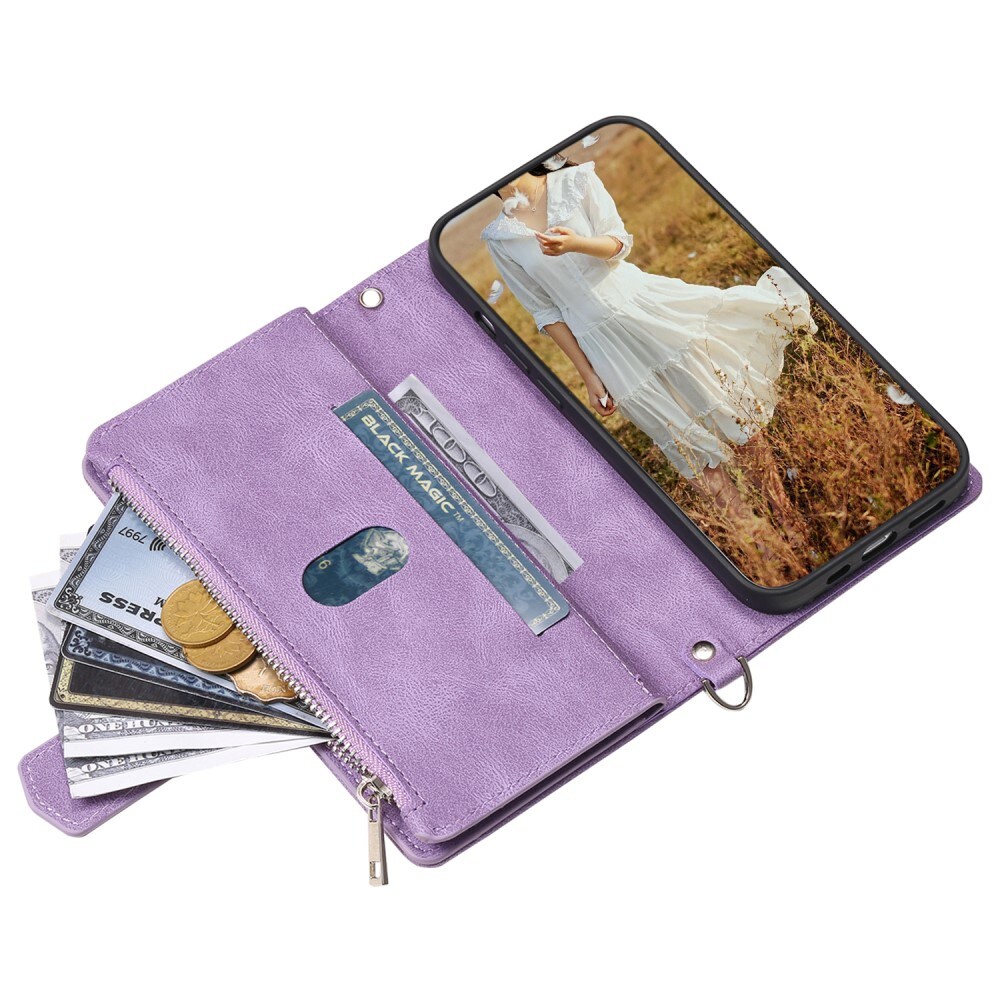 iPhone 15 Quiltet pungtaske, Lilla
