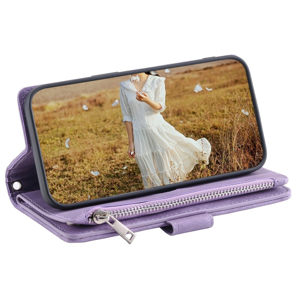 iPhone 15 Quiltet pungtaske, Lilla
