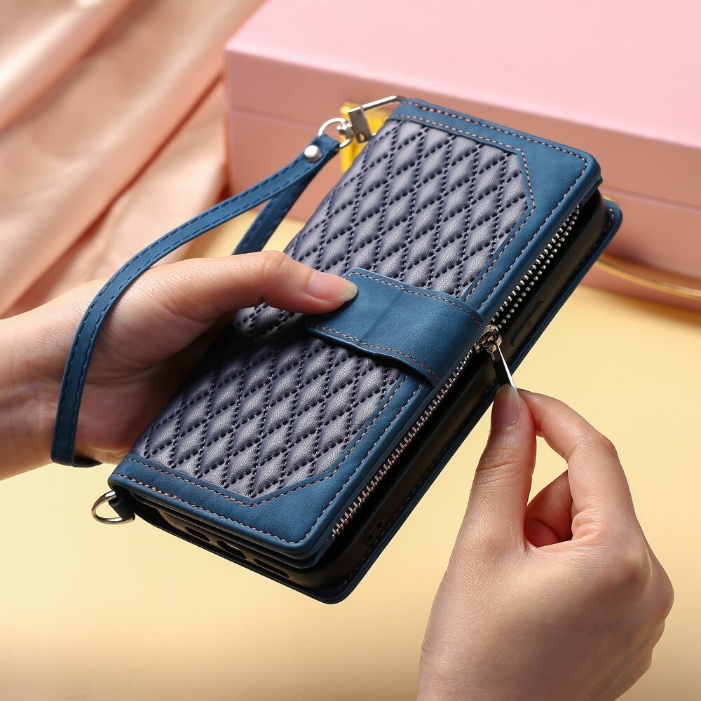 iPhone 15 Pro Max Quiltet pungtaske, Blå