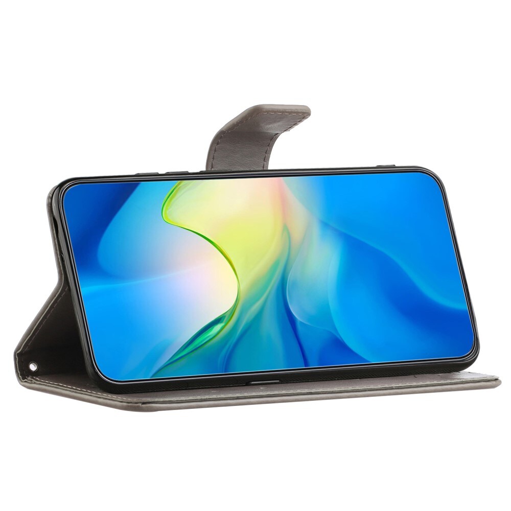 Samsung Galaxy S23 FE Mobiletui med sommerfugle, Grå