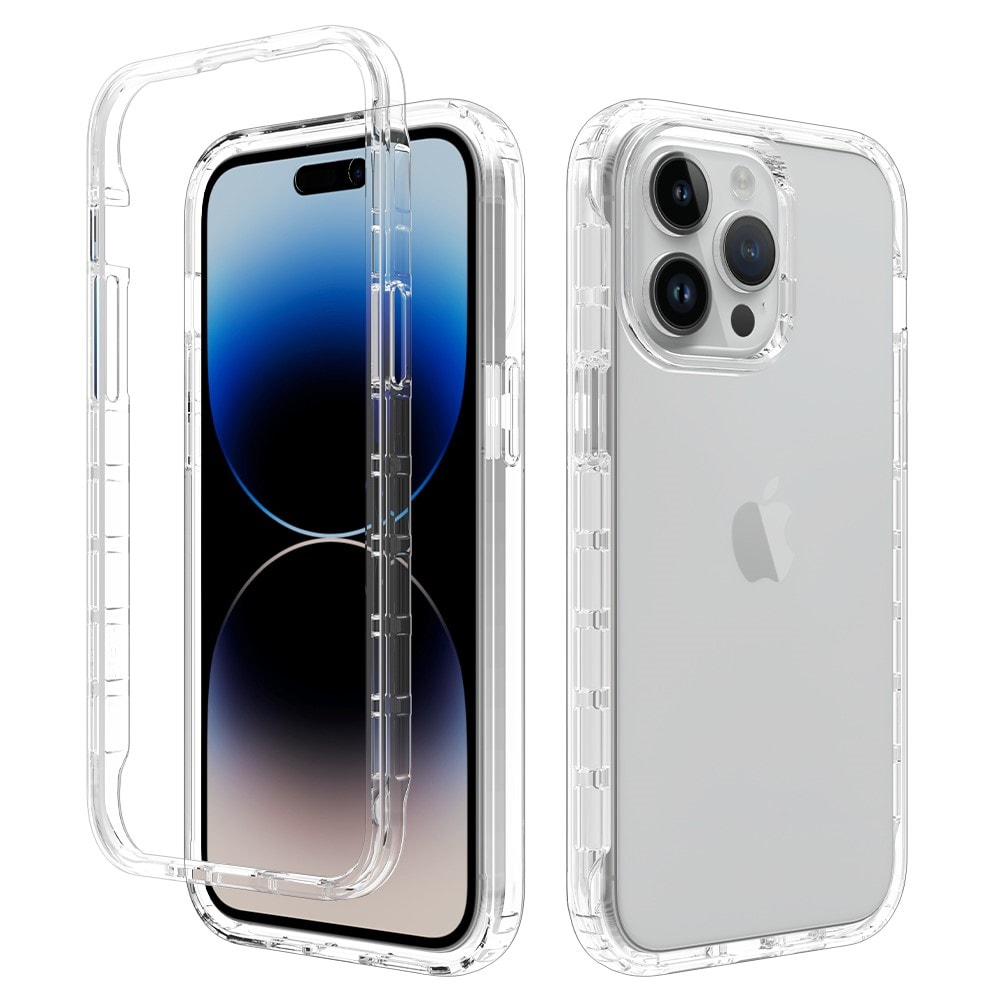 iPhone 15 Pro Max Stødsikkert mobilcover med beskyttelsesramme Gennemsigtig