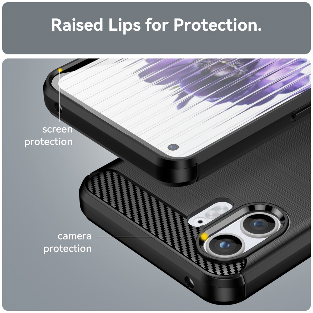 Nothing Phone 2 TPU-cover Brushed, Sort