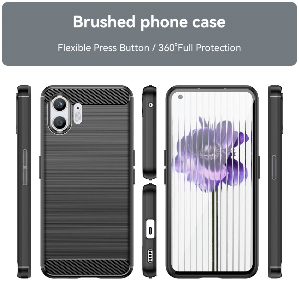 Nothing Phone 2 TPU-cover Brushed, Sort