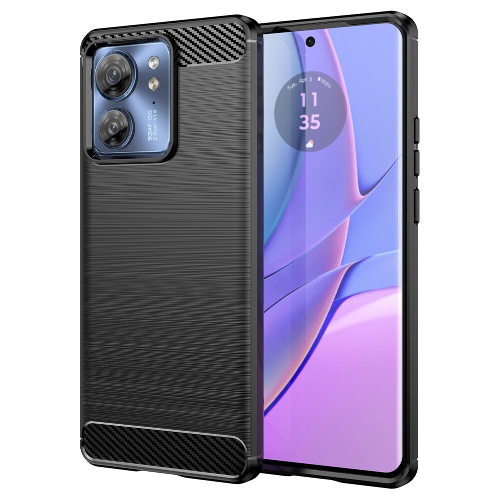 Motorola Edge 40 TPU-cover Brushed, Sort
