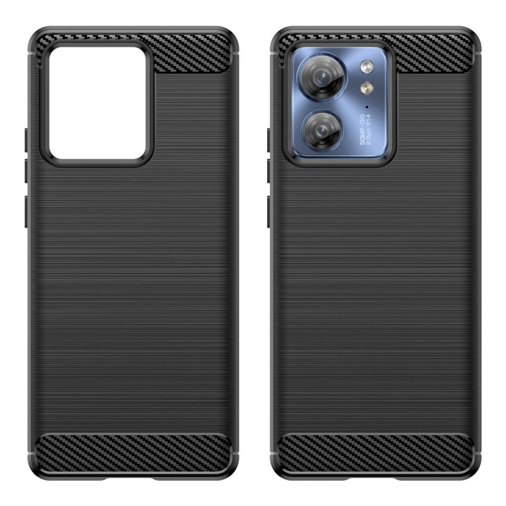 Motorola Edge 40 TPU-cover Brushed, Sort