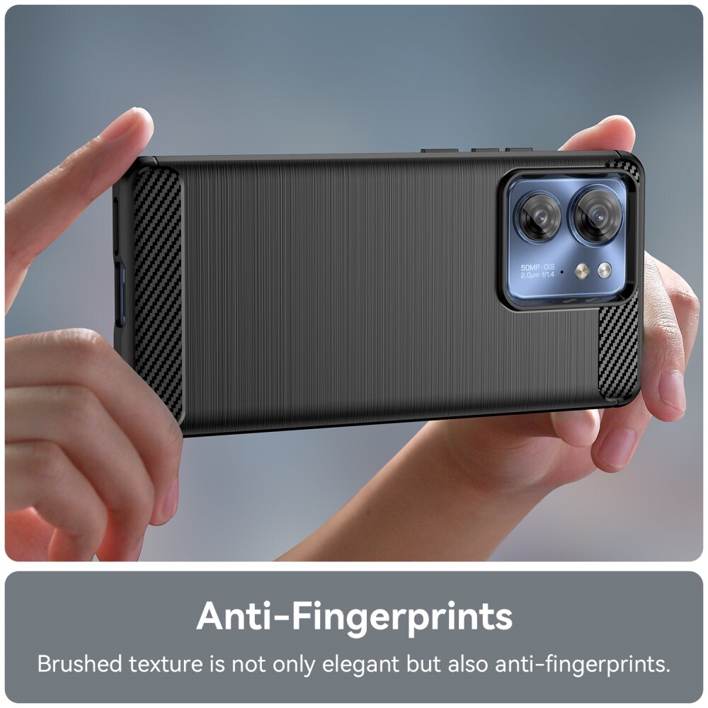 Motorola Edge 40 TPU-cover Brushed, Sort