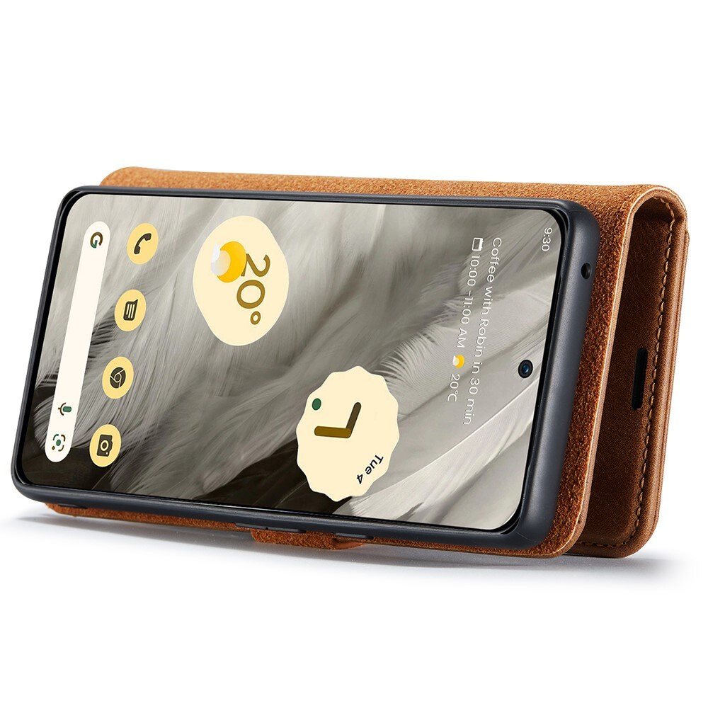 Google Pixel 8 Pungetui med aftageligt cover, Cognac
