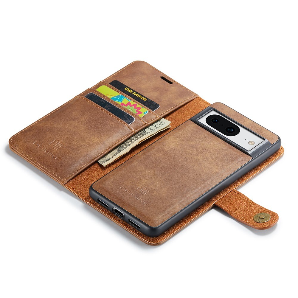 Google Pixel 8 Pungetui med aftageligt cover, Cognac