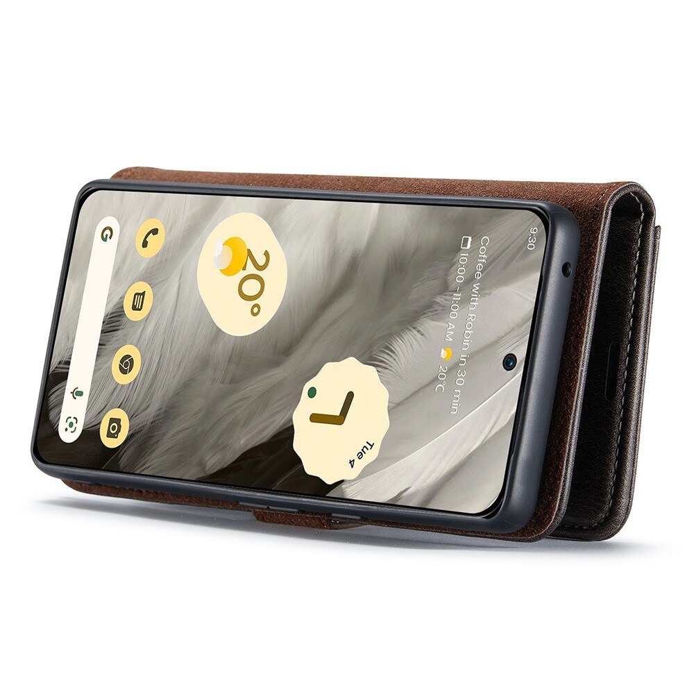 Google Pixel 8 Pungetui med aftageligt cover, Brown