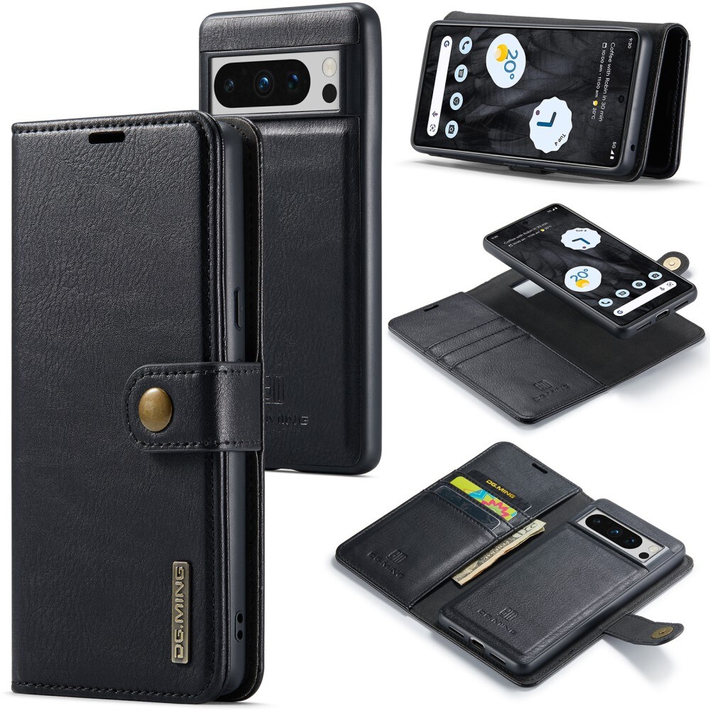 Google Pixel 8 Pro Pungetui med aftageligt cover, Black